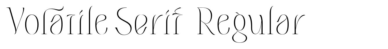 Volatile Serif Regular